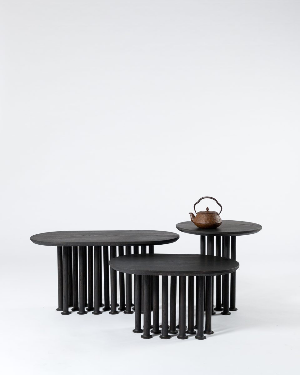 MOLINILLO 007 COFFEE TABLE BLACK OAK AND WALNUT